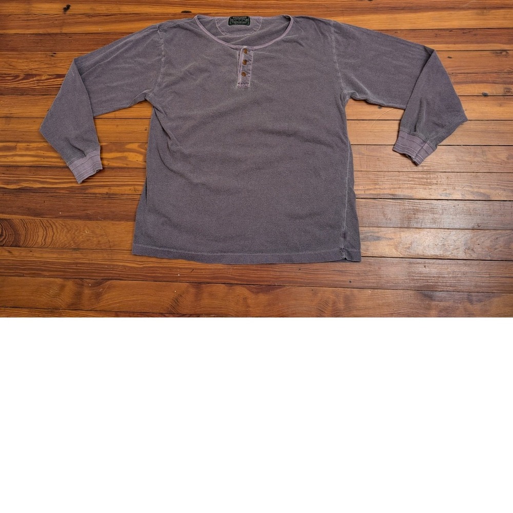 Polo Country  Long Sleeve Henley Shirt Purple Cotton Blend Women's Size Medium